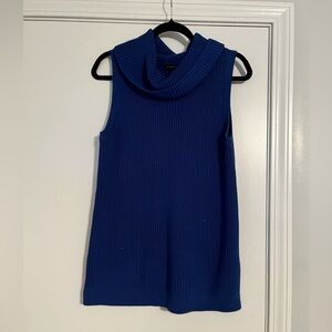 Talbots Cobalt Blue Sleeveless Cowl Neck Sweater